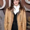 Diana Silvers The Abandons Brown Leather Jacket