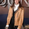 Diana Silvers The Abandons Brown Leather Jacket For Sale
