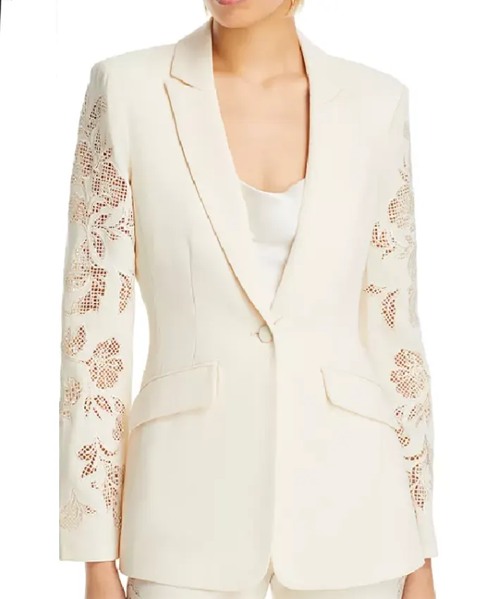Dina Standish Alls Fair S01 Cut Out Sleeve Blazer For Sale