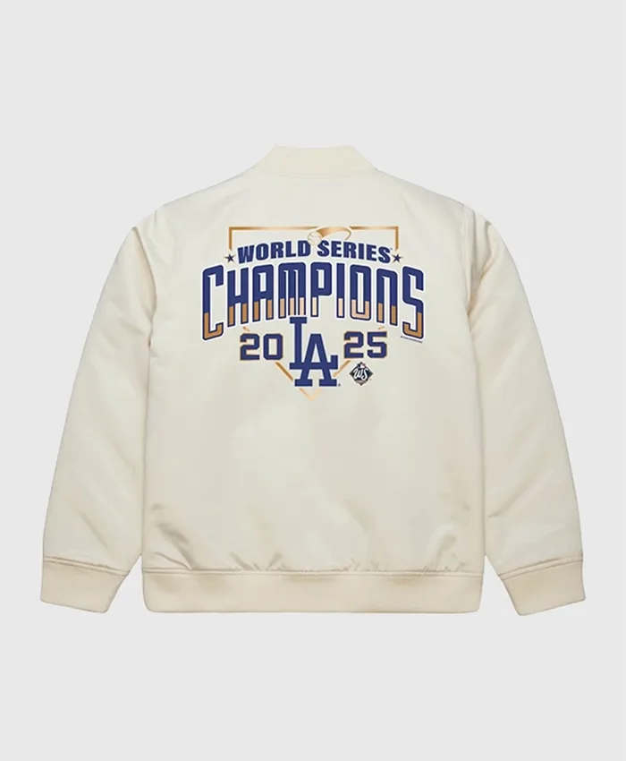 Dodgers Mitchell & Ness World Series Champions Bomber Jacket For Sale