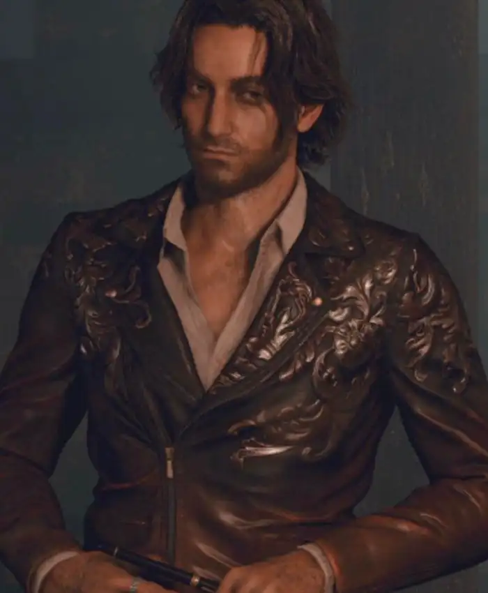 Dr. Luis Serra Brown Leather Jacket For Sale