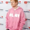 Ed Sheeran iHeartRadio Pink Play Zip-up Hoodie For Sale
