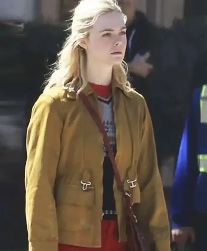 Elle Fanning Margo’s Got Money Troubles Brown Jacket