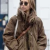 Emilia Clarke 2025 Brown Long Jacket