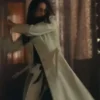 Emilia Clarke Ponies S01 White Trench Coat For Sale
