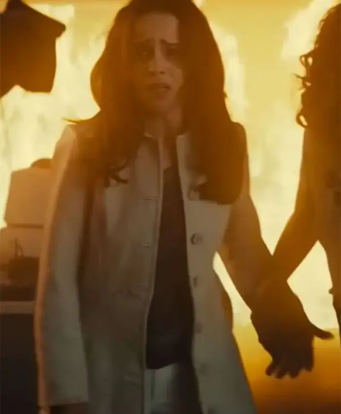 Emilia Clarke Ponies S01 White Trench Coat