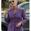 Emma Thompson The Sheep Detectives Purple Blazer