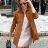 Emma Watson Spring Summer 2026 PWF Brown Coat For Sale