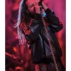 Epicenter Rock Festival Jonathan Davis Black Leather Tracksuit