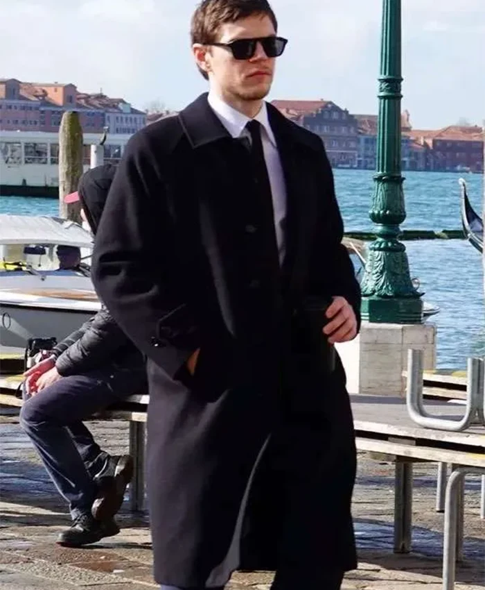 Evan Peters The Beauty Black Wool Coat For Sale