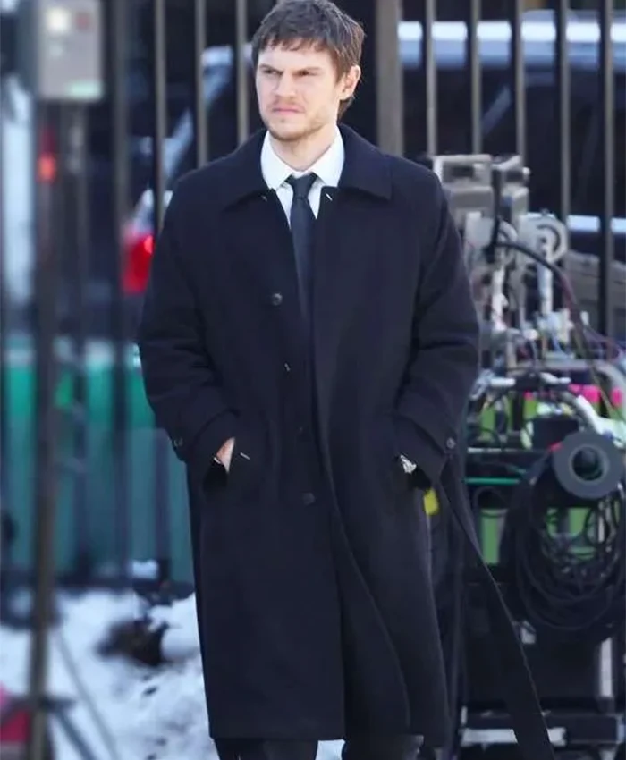 Evan Peters The Beauty Black Wool Coat