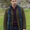Ezra Moreland Finding Mr Christmas S02 Green Wool Coat