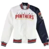 Florida Panthers White Satin Varsity Jacket