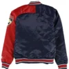 Florida Panthers White Satin Varsity Jacket Blue Back