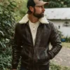 Full Grain Leather Bomber Jacket