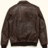 Full Grain Leather Bomber Jacket Style 2 Back