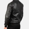 Full Grain Leather Bomber Jacket Style 3 Back