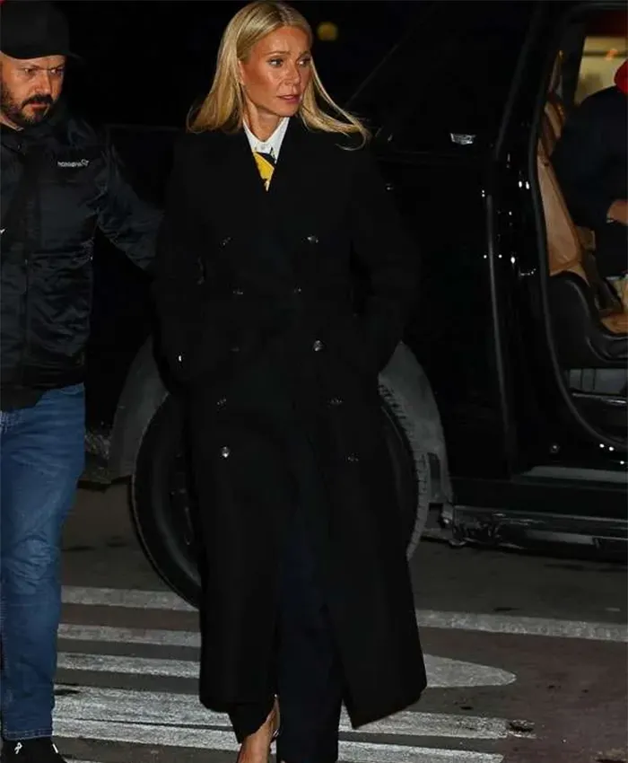 Gwyneth Paltrow Marty Supreme Black Wool Coat For Sale