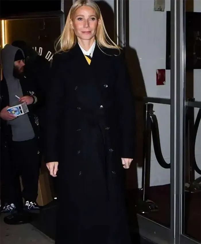 Gwyneth Paltrow Marty Supreme Black Wool Coat