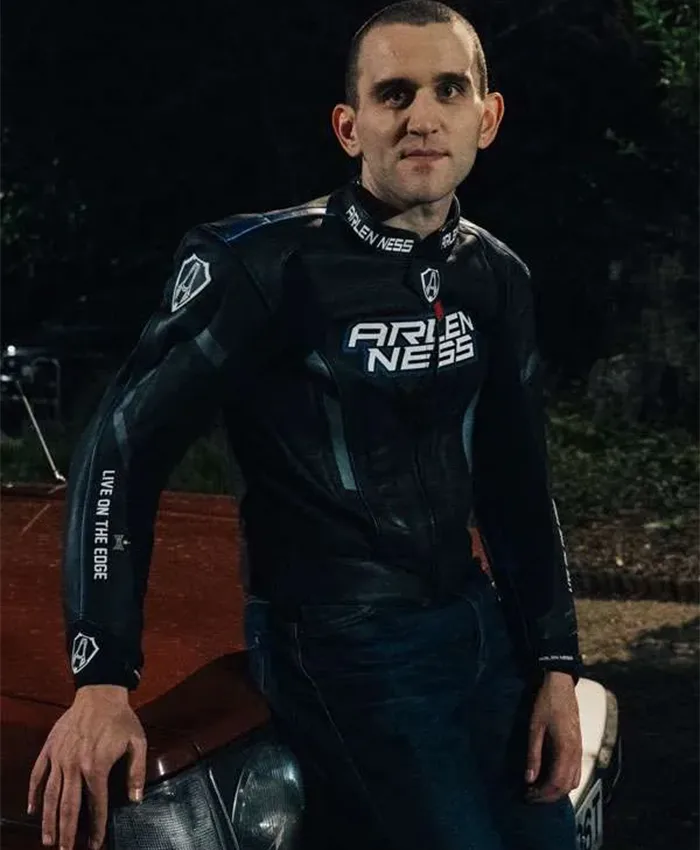 Harry Melling Pillion Black Leather Jacket