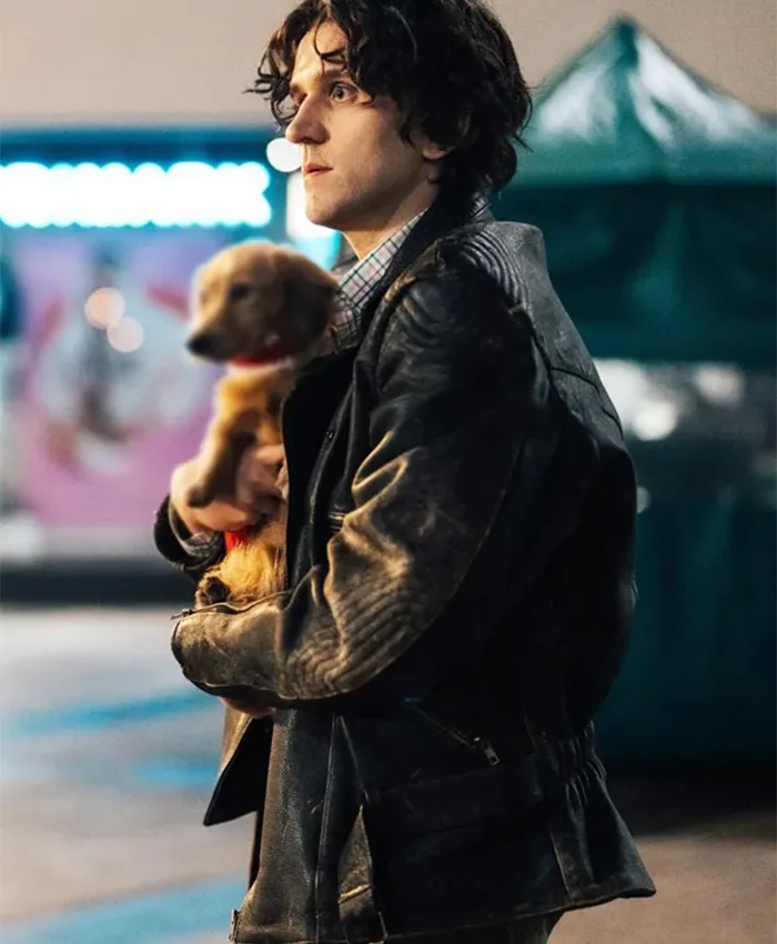 Harry Melling Pillion Leather Jacket For Sale