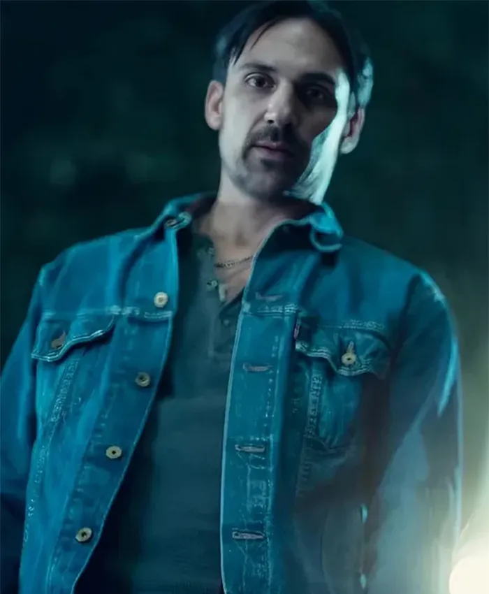 Henry Lloyd-Hughes The Thursday Murder Club Denim Jacket