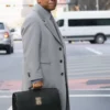 Here Comes The Flood Movie Denzel Washington Double-Breasted Grey Wool Coat
