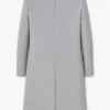 Here Comes The Flood Movie Denzel Washington Double-Breasted Grey Wool Coat Back