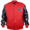 Houston Texans H-Town Red and Black Varsity Jacket