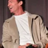 Hugh Jackman BAFTA Screening Beige Jacket For Sale