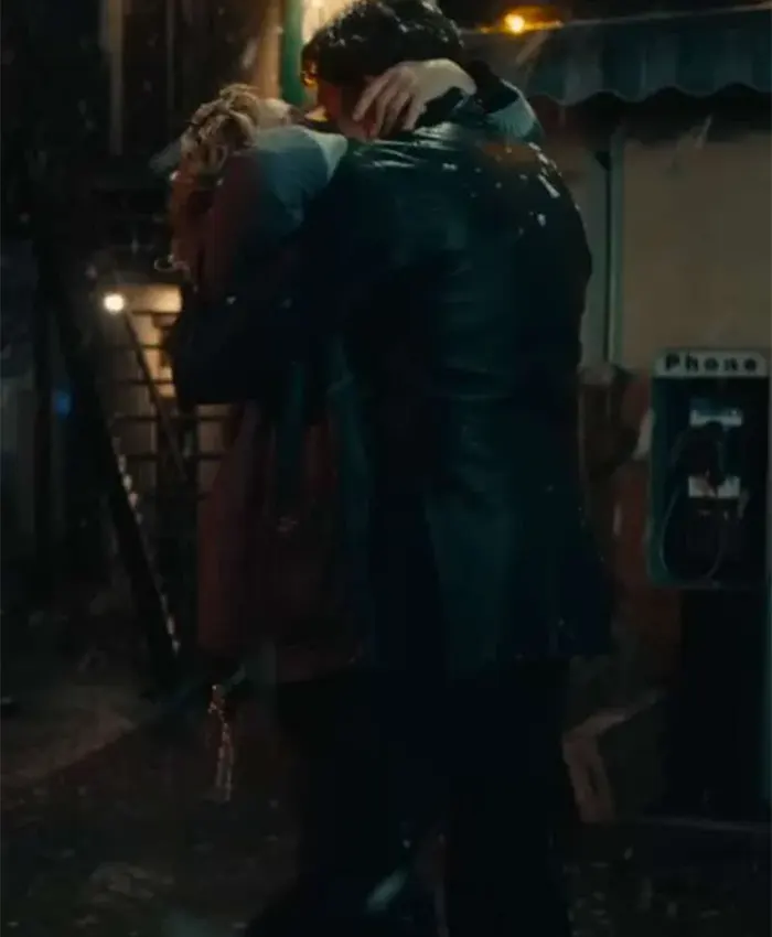 Hugh Jackman Song Sung Blue Black Leather Coat For Sale