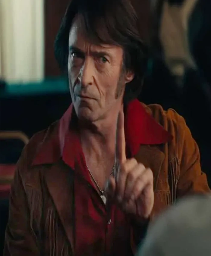 Hugh Jackman Song Sung Blue Brown Fringe Jacket For Sale