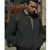 Ian Harding Ripple S01 Black Quilted Bomber Jacket