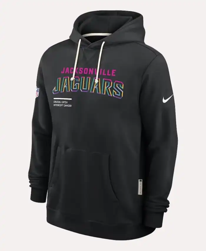 Jacksonville Jaguars 2025 Crucial Catch Black Hoodie For Sale