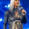 Jade Cargill Smackdown 2025 Black Leather Jacket For Sale