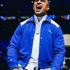 Jalen Hurts Amiri Blue Varsity Jacket-front