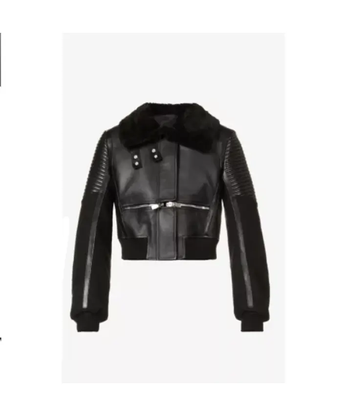 Jamie Pressly Elsbeth S03 Shearling Leather Jacket For Sale