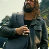 Jason Momoa The Wrecking Crew Black Leather Jacket
