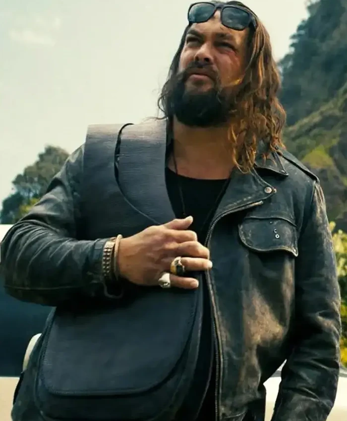 Jason Momoa The Wrecking Crew Black Leather Jacket