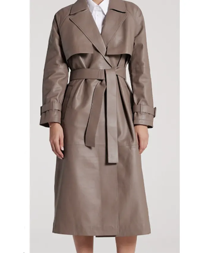 Jenny Kaminski All Her Fault S01 Leather Coat For Sale