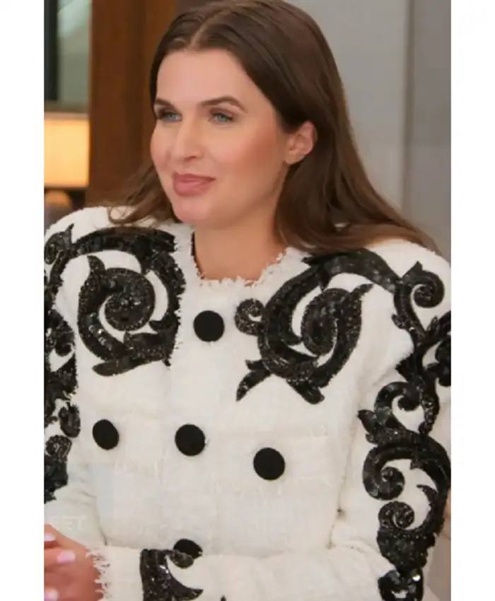 Jess Markowski Owning Manhattan S02 White Tweed Jacket