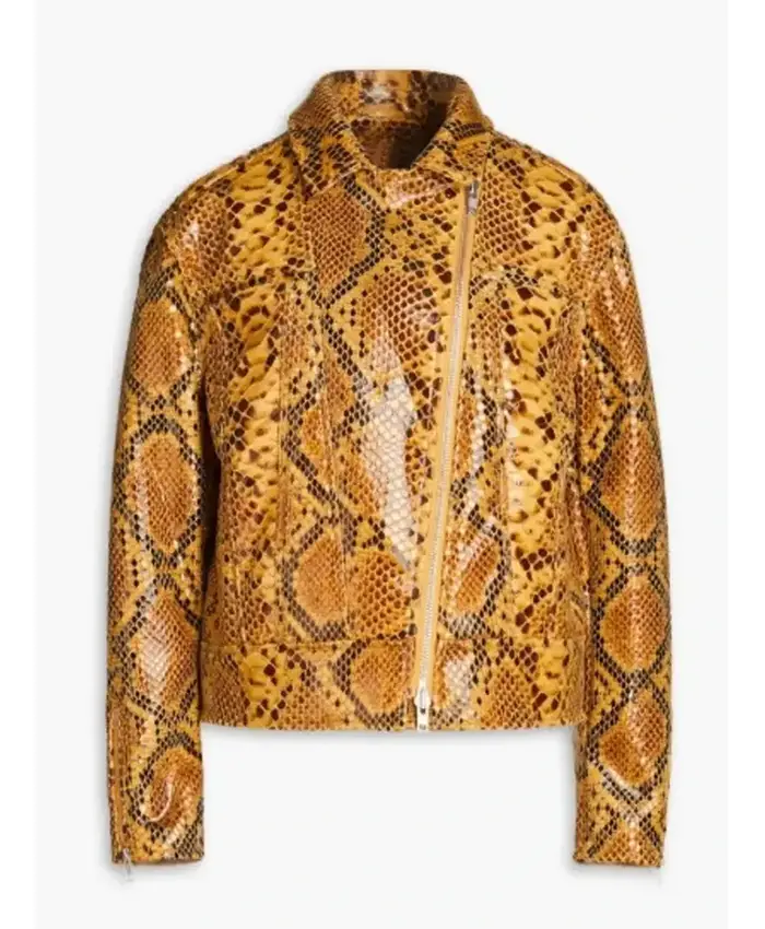 Jessica De Gouw Sunny Nights Snake Print Jacket For Sale