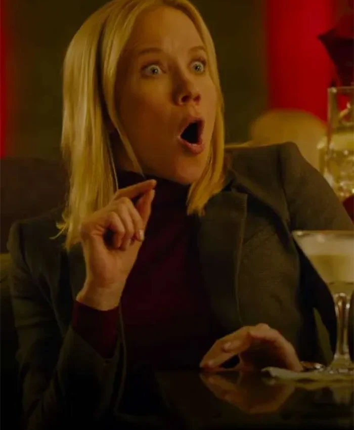 Jessy Schram A Suite Holiday Romance Grey Blazer For Sale