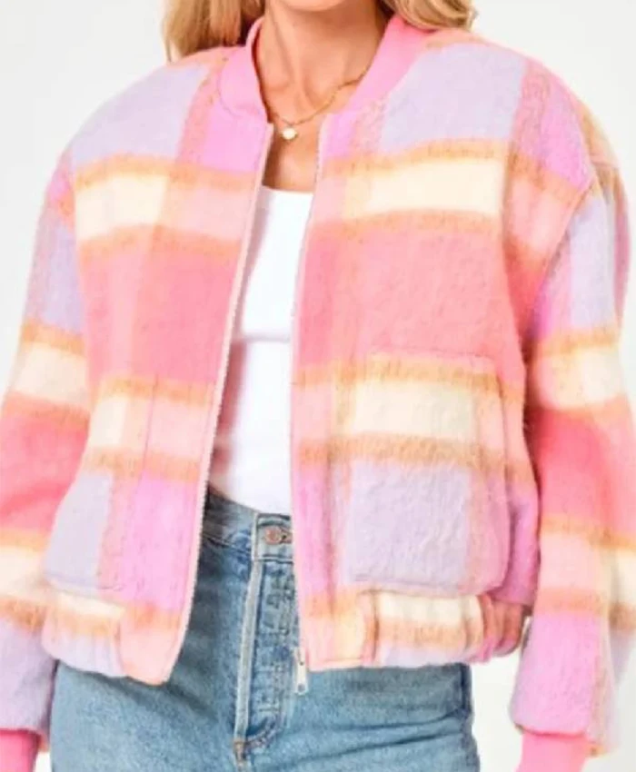 Jiwon Lee Vampirina Teenage Vampire S01 Pink Bomber Jacket For Sale