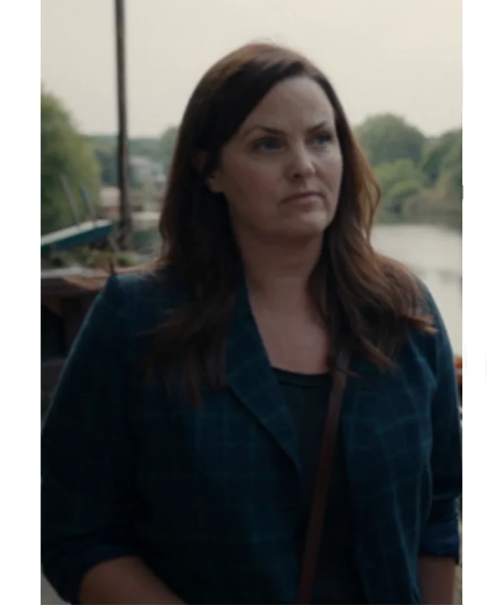 Jo Joyner Little Disasters S01 Navy Checked Blazer