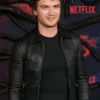 Joe Keery Stranger Things Premiere Leather Jacket For Sale