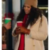 Jordin Sparks Merry Little Mistery White Sherpa Jacket For Sale