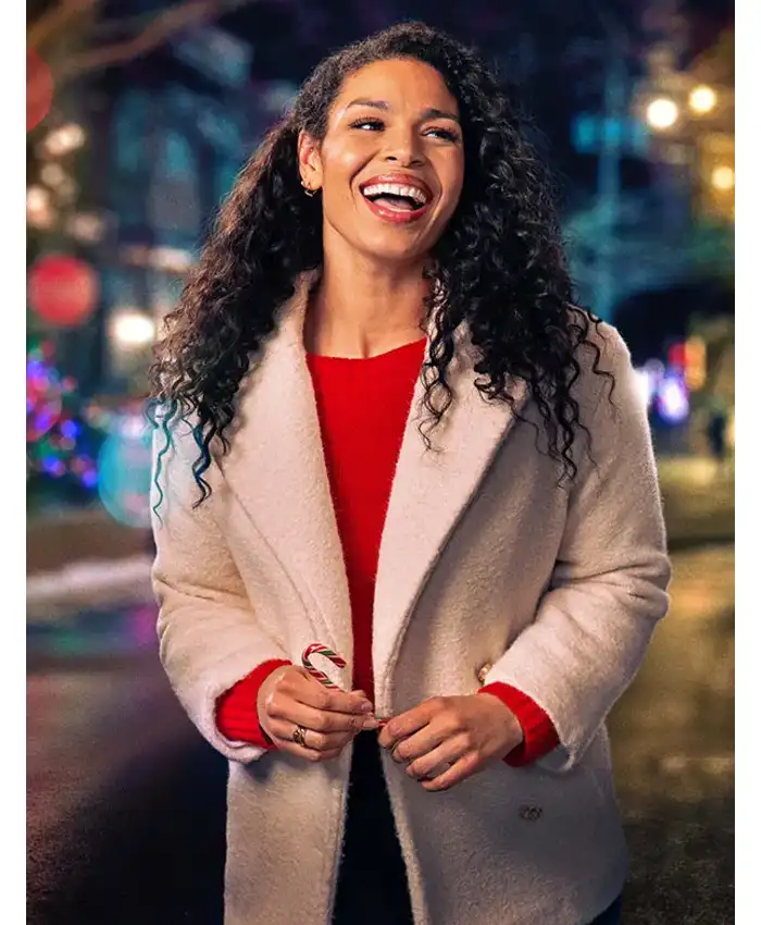 Jordin Sparks Merry Little Mistery White Sherpa Jacket