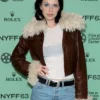 Julia Fox New York Film Festival 2025 Brown Fur Jacket For Sale