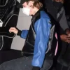 Justin Bieber Tricolor Leather Bomber Jacket For Sale